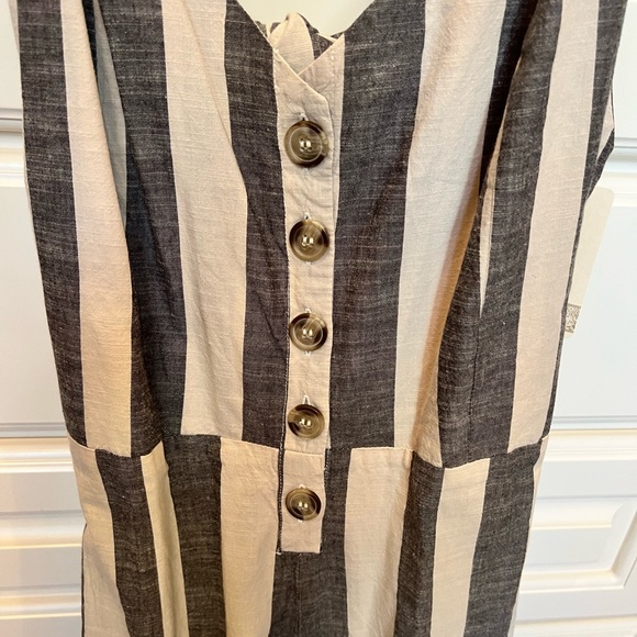 New grey and cream romper by With Love sz. L - Picture 2 of 7